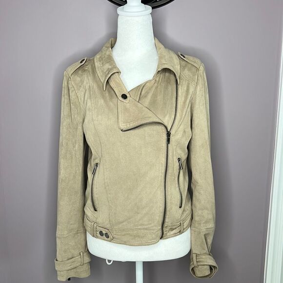 blanc noir Jackets & Blazers - BNCI medium weight vegan sued biker jacket